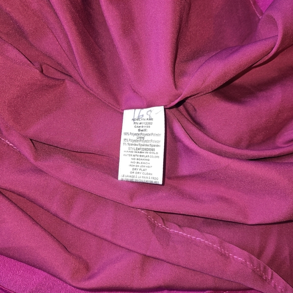 Adelyn Rae Magenta Puff Sleeve Midi Dress - Picture 8 of 10